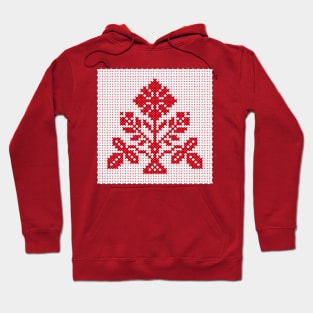 White and red Belarus ornament Hoodie
